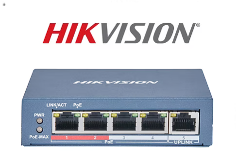 HIKVISION 4 Port PoE Switch (DS-3E0105P-E/M)