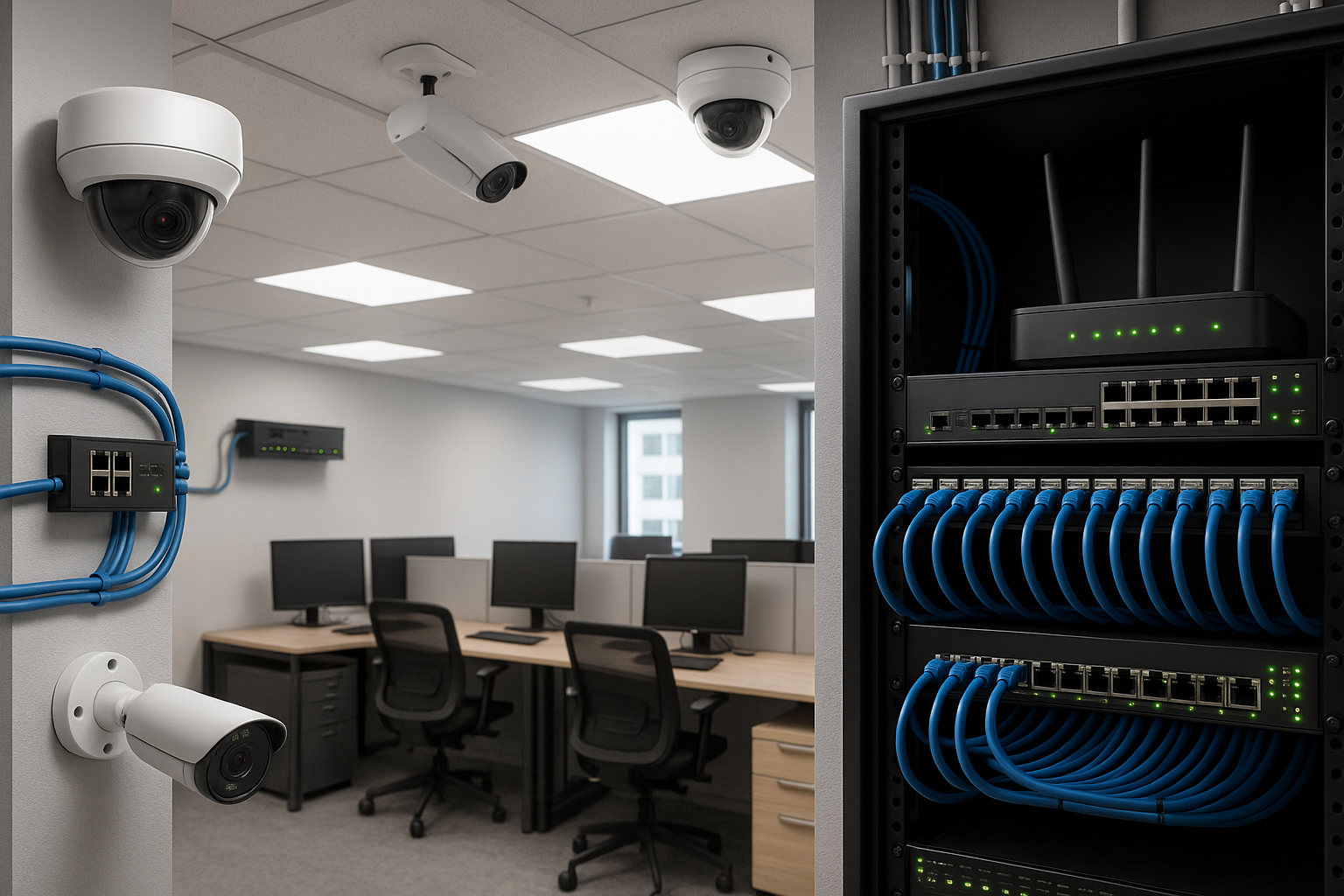 cctv camera and office networking